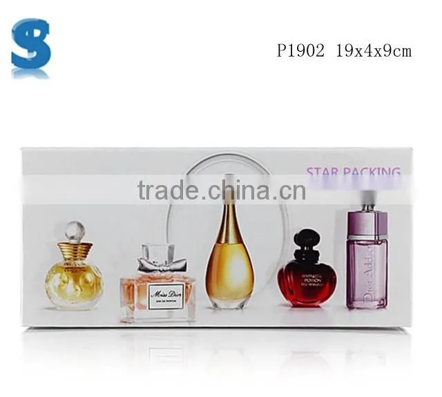 French Upper Classes Charming Lady Design UV Printed Art Paper Covered Perfume Gift Packaging Box With Die Cut EVA Insert P1902