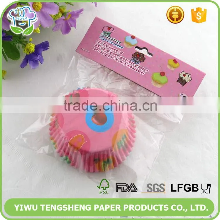 40 gsm standard greaseproof food grade beautiful paper cupcake cups for party,holiday and family