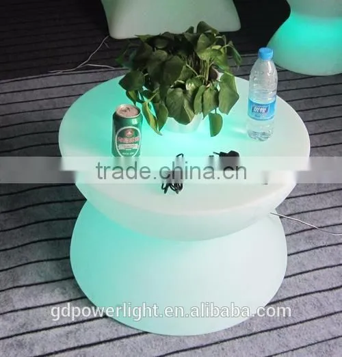 PE Plastic Bar Table with LED lights and remote 6040D