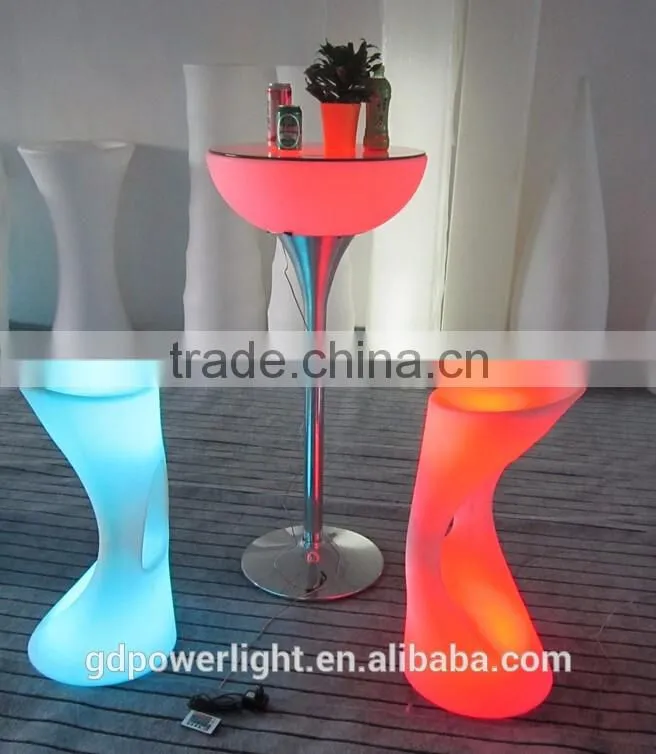 New PE plastic bar Stool with LED light & remote control YXF-3884