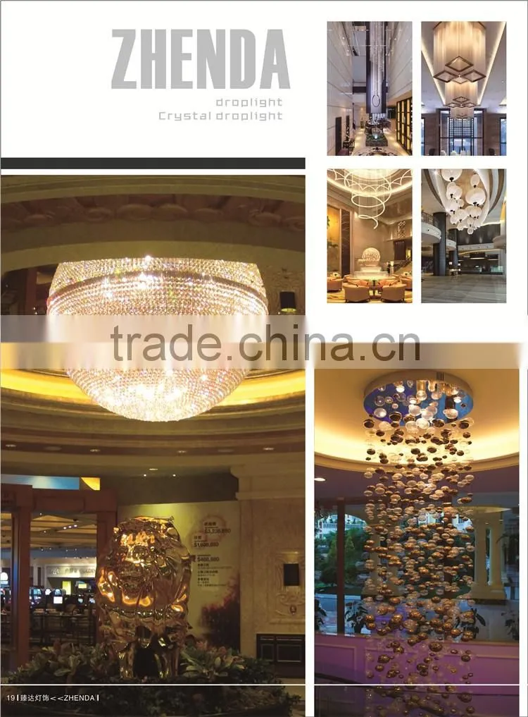hotel project crystal lamp from GuZhen crystal lighting manufacturer