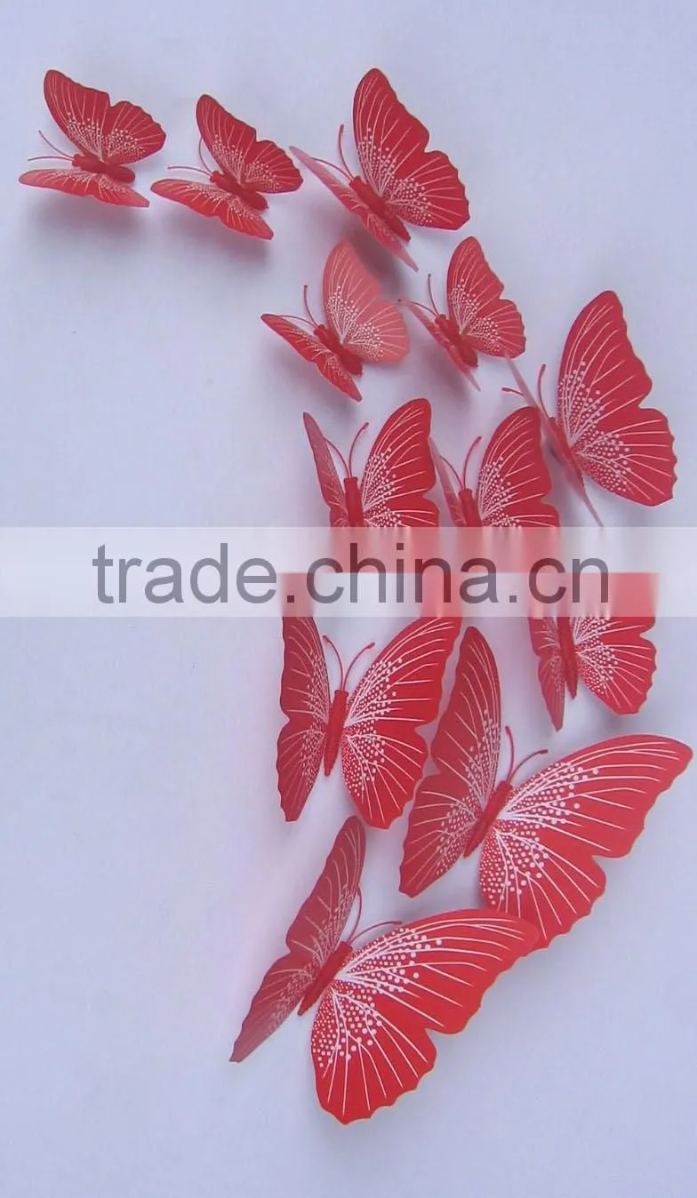 12 pcs butterflies Home Decor Sticker Art Design Decal Wall Stickers Room Decorations 3D Butterfly
