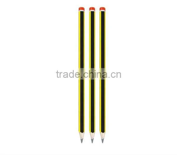 7'' Striped Pencil Pre-sharpened With Top Tipped