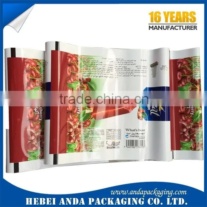 Heat Sealing Plastic Snack Food Packaging/ Biscuit Packaging Plastic Film Roll