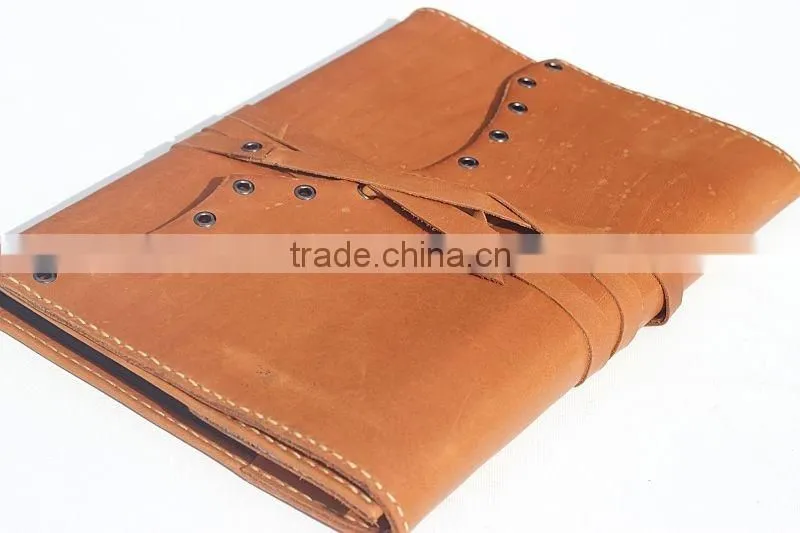 Italian leather journal A5 book cover handcrafted personalized notebook