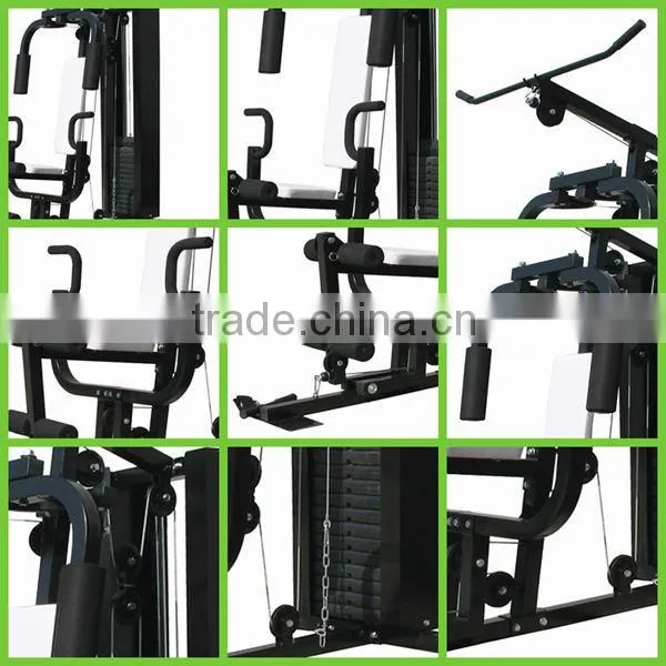 whole body trainning exercise equipment Multi Home Gym with 200 lb customized weight stacks with cover