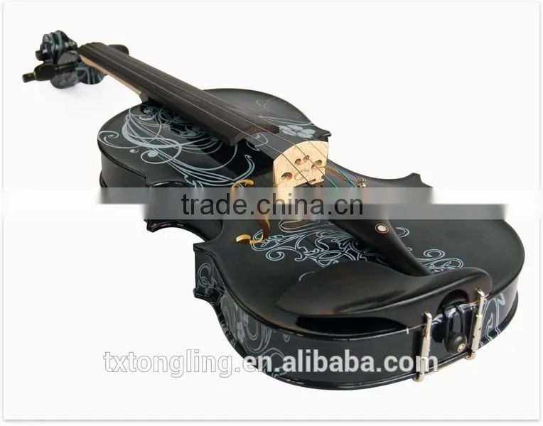 Handmade Student Violin With Flower Design TL-HB1314