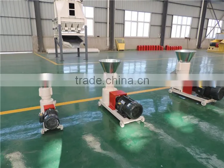 300-800 kgs per hour forest farm used flat die biomass wood pellet machine