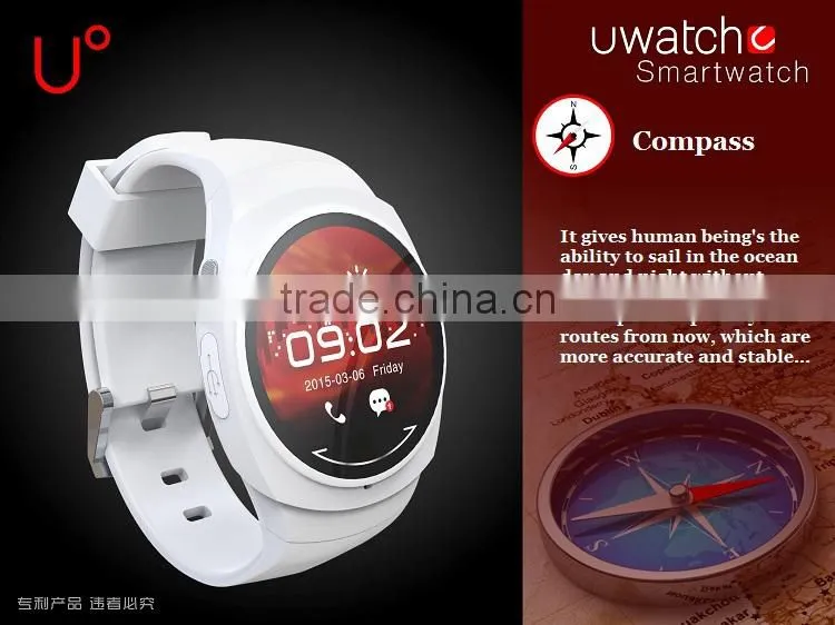 Cheap wrist watch with MP3 player compatiable with smartphone U0 smart watch