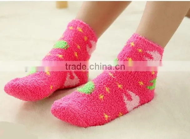 fashion design cute patten top quality microfiber socks for women