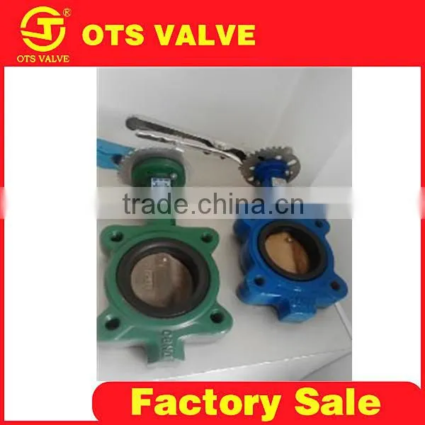 BV-LY-0078lug type worm gear actuated wafer screw type butterfly valve