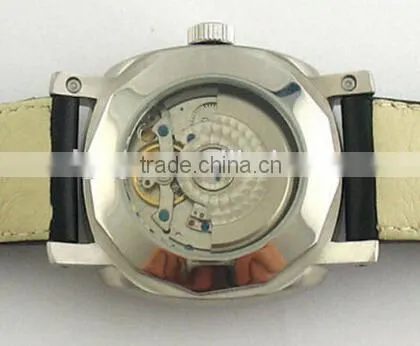 black dial 44mm Power Reserve Automatic mens mechanical steel watch
