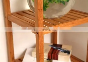 Natural Bamboo Bathroom Shelf Bamboo Corner Rack