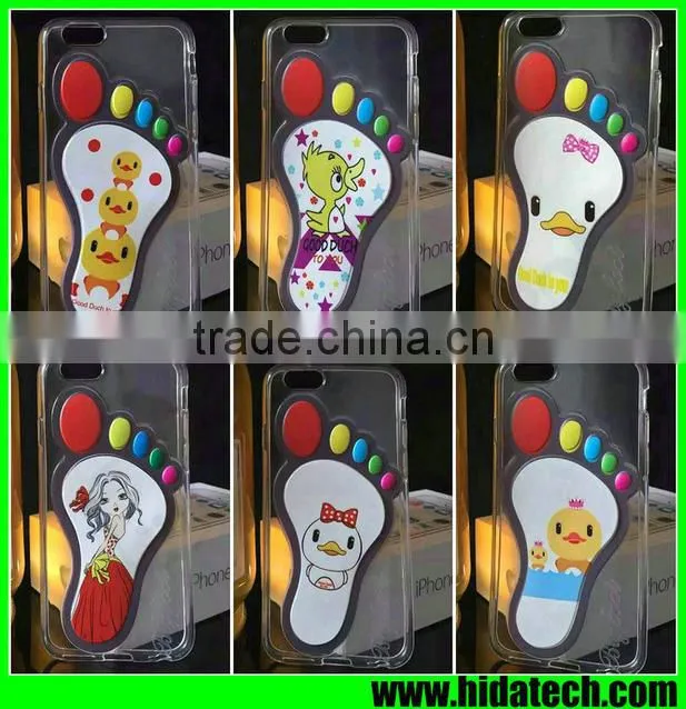 Hot sell soft tpu case phone case for samsung galaxy A7 case with cartoon footprint pattern design