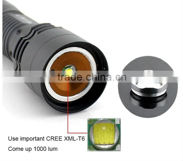 GOREAD Y37 high Bright T6 LED focusable dimming 1000lum high power flashlight