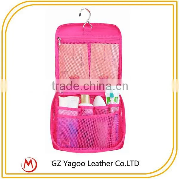 2015 Lady Stylish Travel Square Cheap Cosmetic Bag with Hook