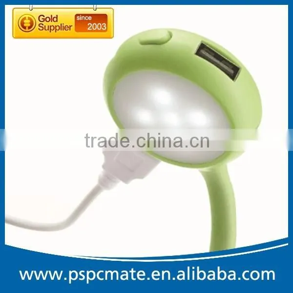 mini round usb 4ports usb hub with 4 LED lamp for laptop notebook