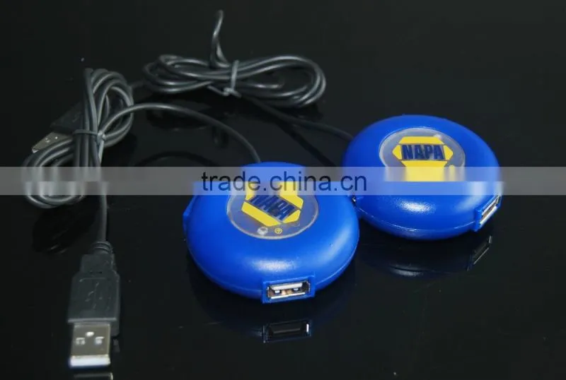 Button Shape USB Hub Round Portable Mini Hub with Webkey Function You Can Insert Website