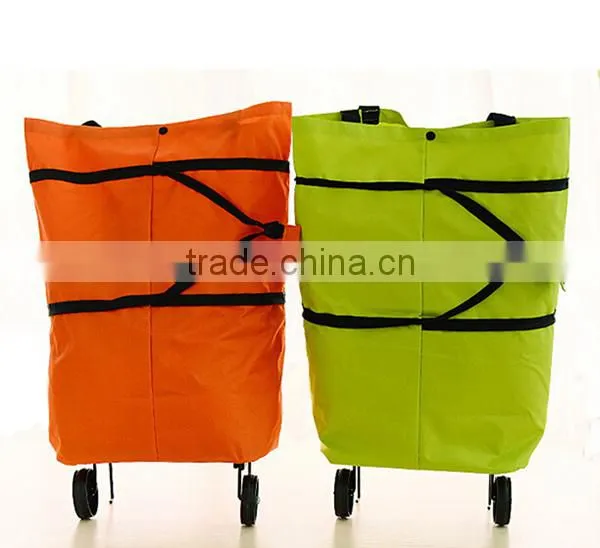 Foldable Shopping Trolley Bag/Vegetable Shopping Trolley Bag With Wheels/ Outdoor Trolley Bag
