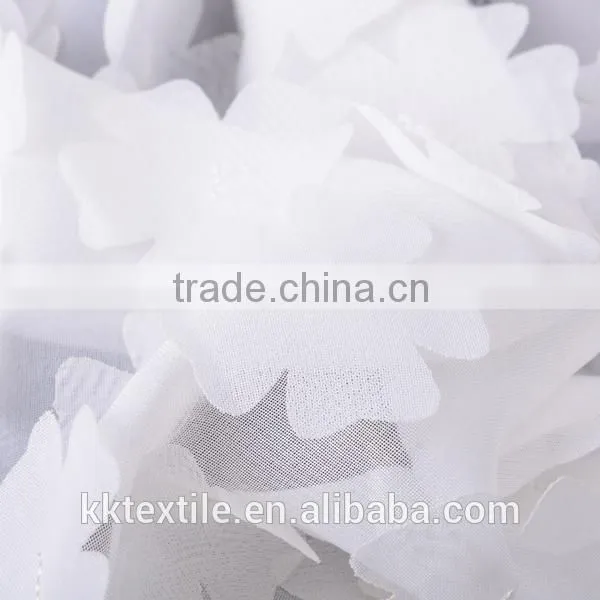 2015 latest design flower patterns chiffon embroidery french lace