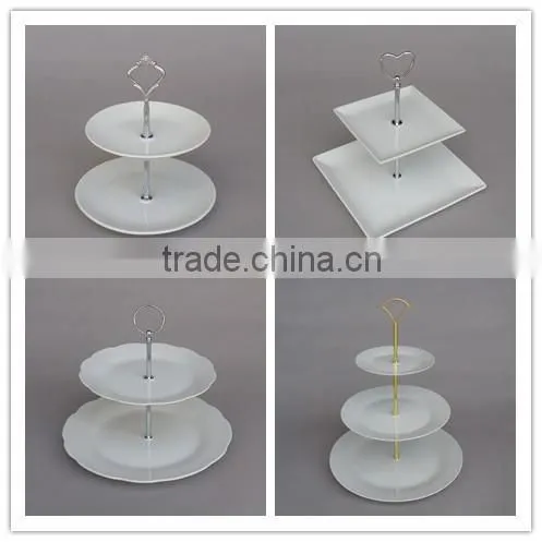 Ceramic cupcake stand, three tiers cupcake and dessert stand