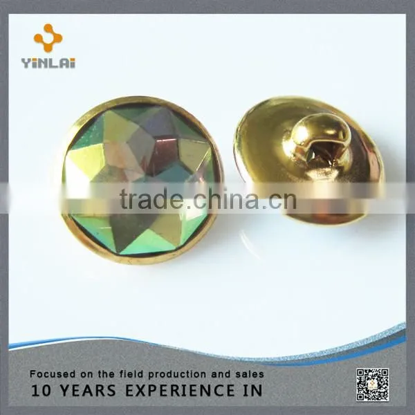 Standard metal rhinestone button for garment