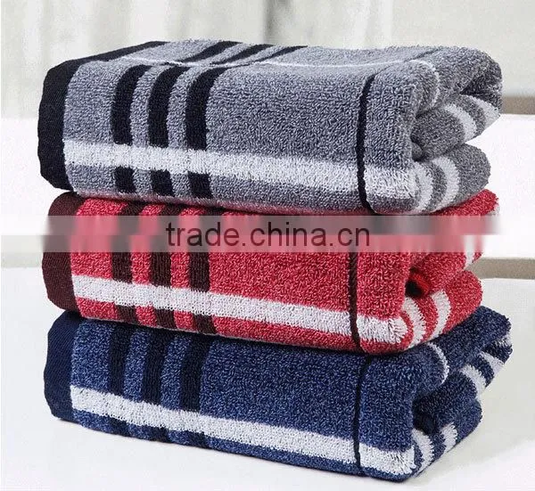 100% cotton yarn dyed color square jacquard elegant face towel wholesale