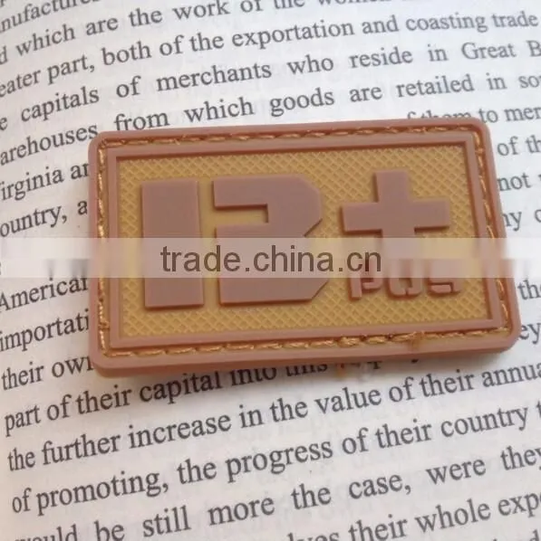 B POS JTG SWAT BLOOD TYPE PVC VELCRO PATCH 3D RUBBER TACTICAL YELLOW ill gear