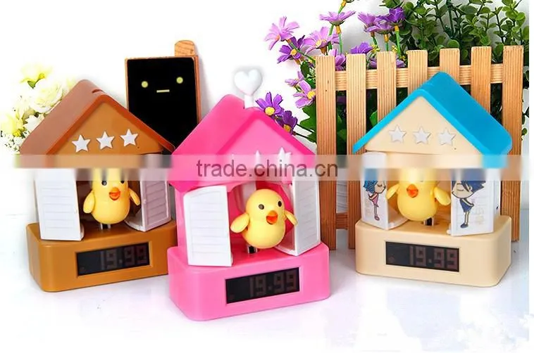Bird shape Decorative Shooting Target Gun Alarm Clock