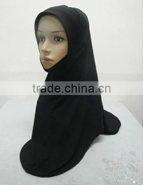 H178 latest lycra plain muslim hijab