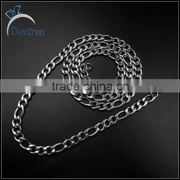 wholesale cheap men's hip hop white gold figaro chain necklace