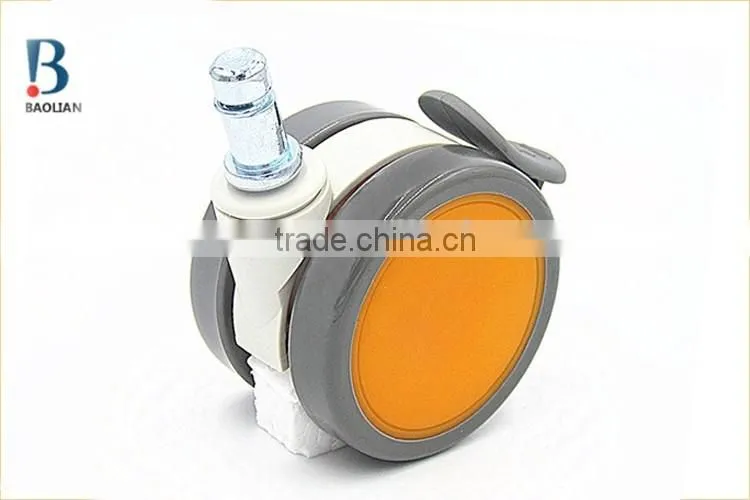 2015 china-made discount colorful non-noise 64mm orange ABS material casters for air cleaner
