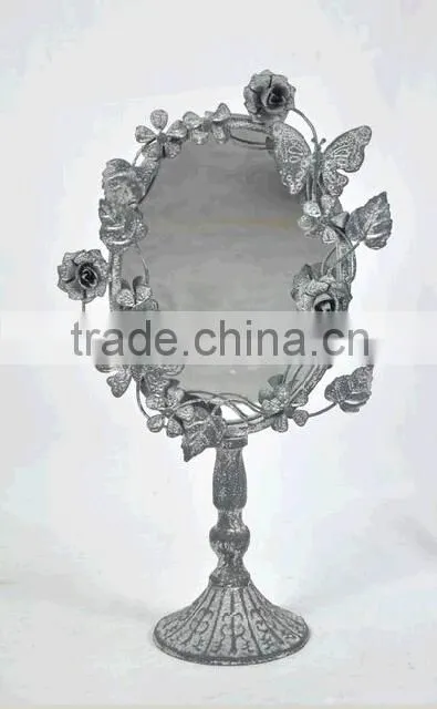Vintage chic decorative standing mirror