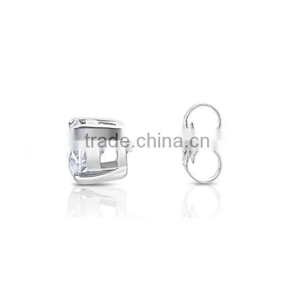 925 sterling silver earrings White Gold Diamond Stud Earrings for ladies earrings