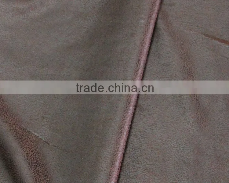 Manufacturer fashion jacket soft 100% polyester knitting suede fabric vinyl wrap
