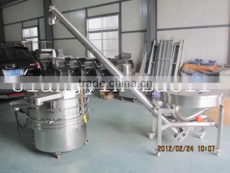 2015 Latest type screw feeding conveyor with vibration sieve