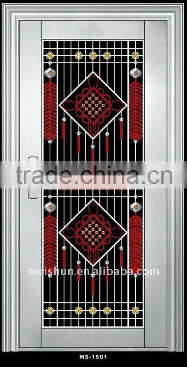 Chinese knot style stainless steel doors for exterior.MS-1501
