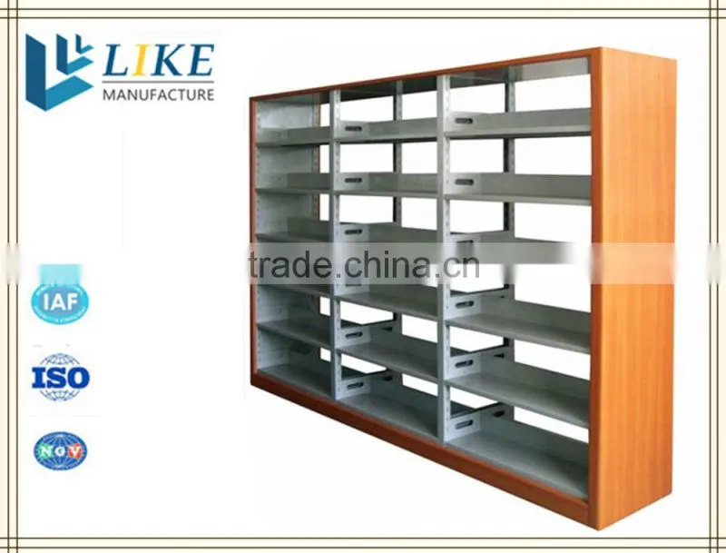 Practical steel book racks for library to disply books