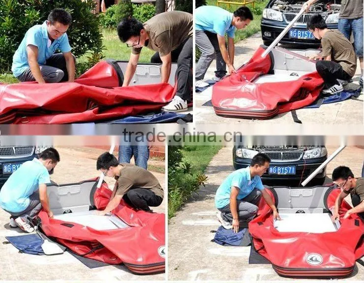 (CE) PVC material optioanl floor color fold inflatable boat