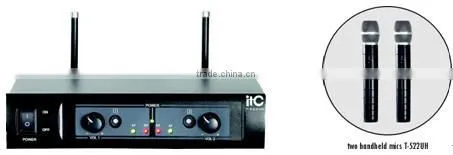 ITC T-522UH 32 Groups Freq Range Dual-channel Professional UHF Wireless Microphone System