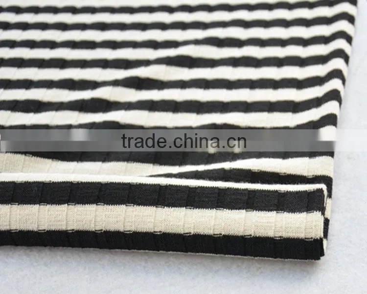 Jiufan Textile Hot Selling Rib Knit Acrylic Span Fabric For Garment Sweater