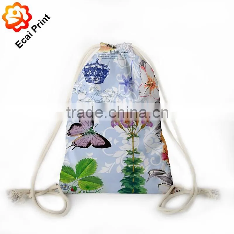 2016 retail custom made sublimation cinch bag