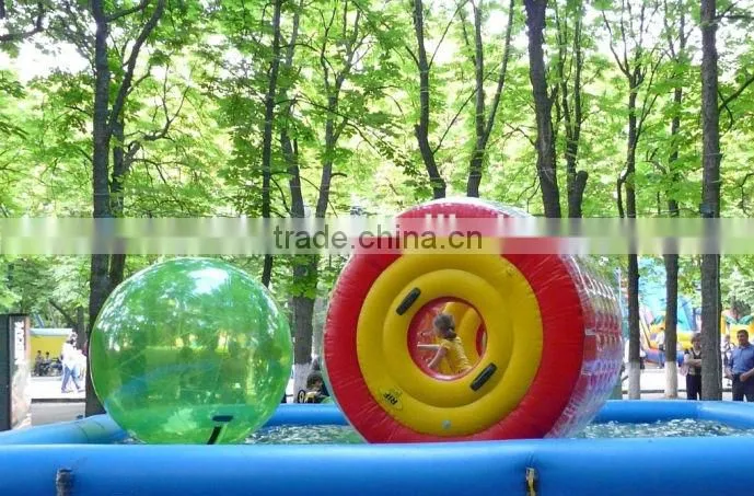 hot sale design colorful transparent inflatable Water Roller