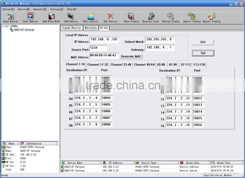 SC-2236 8 channels asi to iptv adapter
