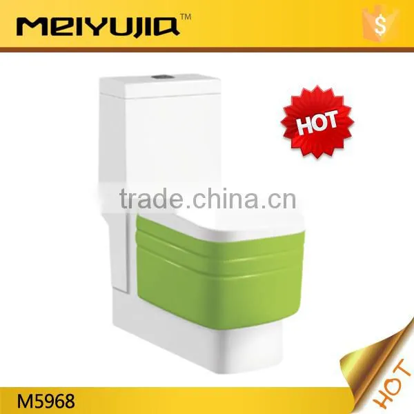 Ceramic siphon flushing floor mounting one-piece wc toilet
