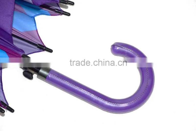 China brand wholesale durable fiberglass ribs crook handle umbrella