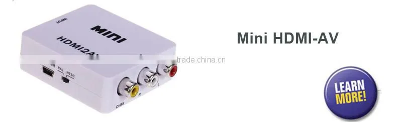 AV Converter (Universal Composite AV to HDMI Up-Scaling Full Size Converter