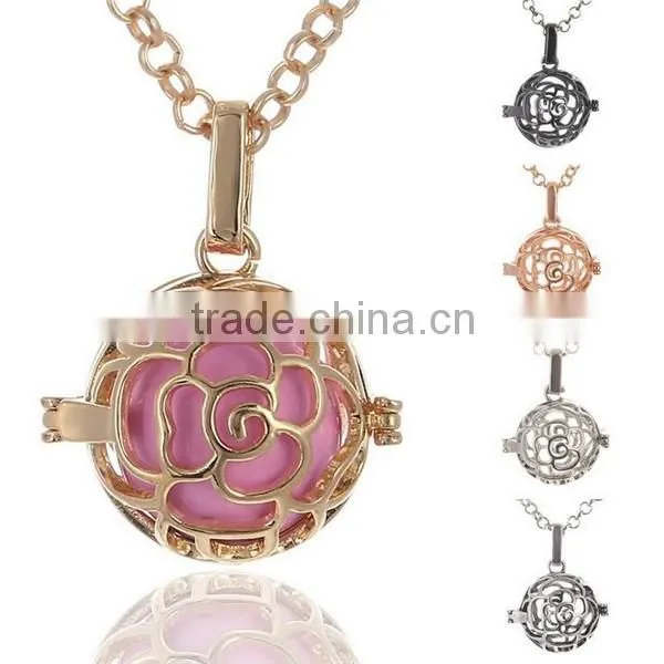 Vintage essential oil diffuser necklace pendant jewelry