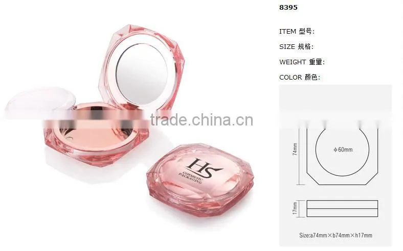 Custom Empty Luxury Compact Case With Mirror