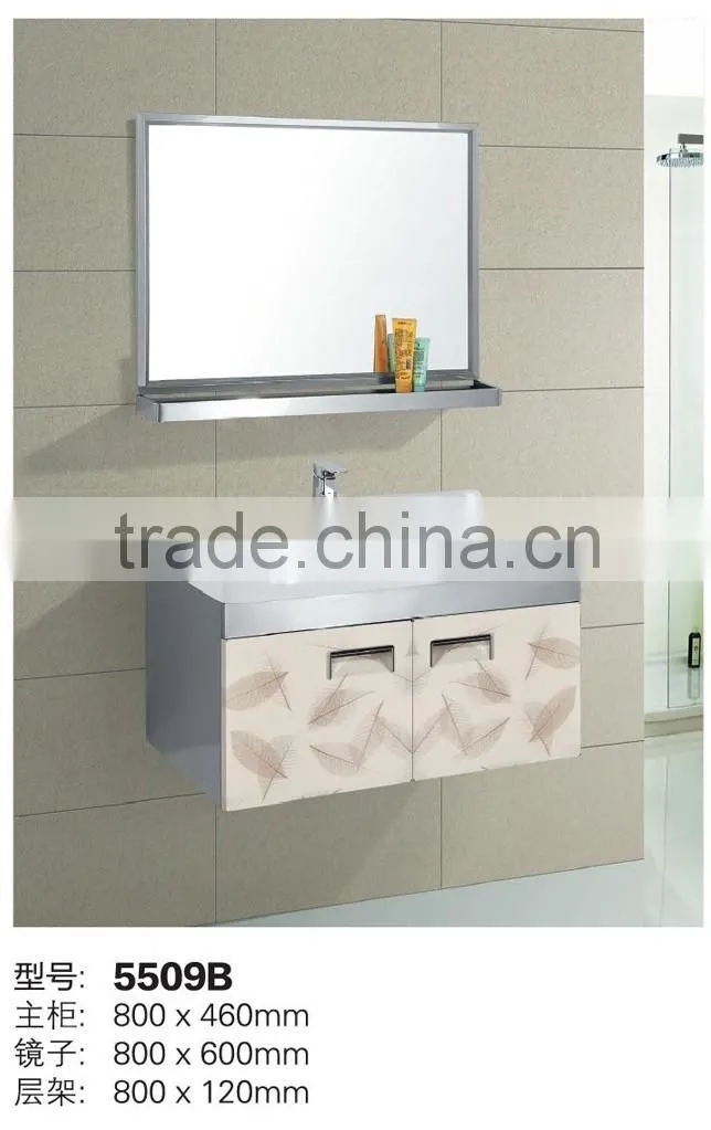 5506A Stainless steel 60cm bathroom vanity cabinet